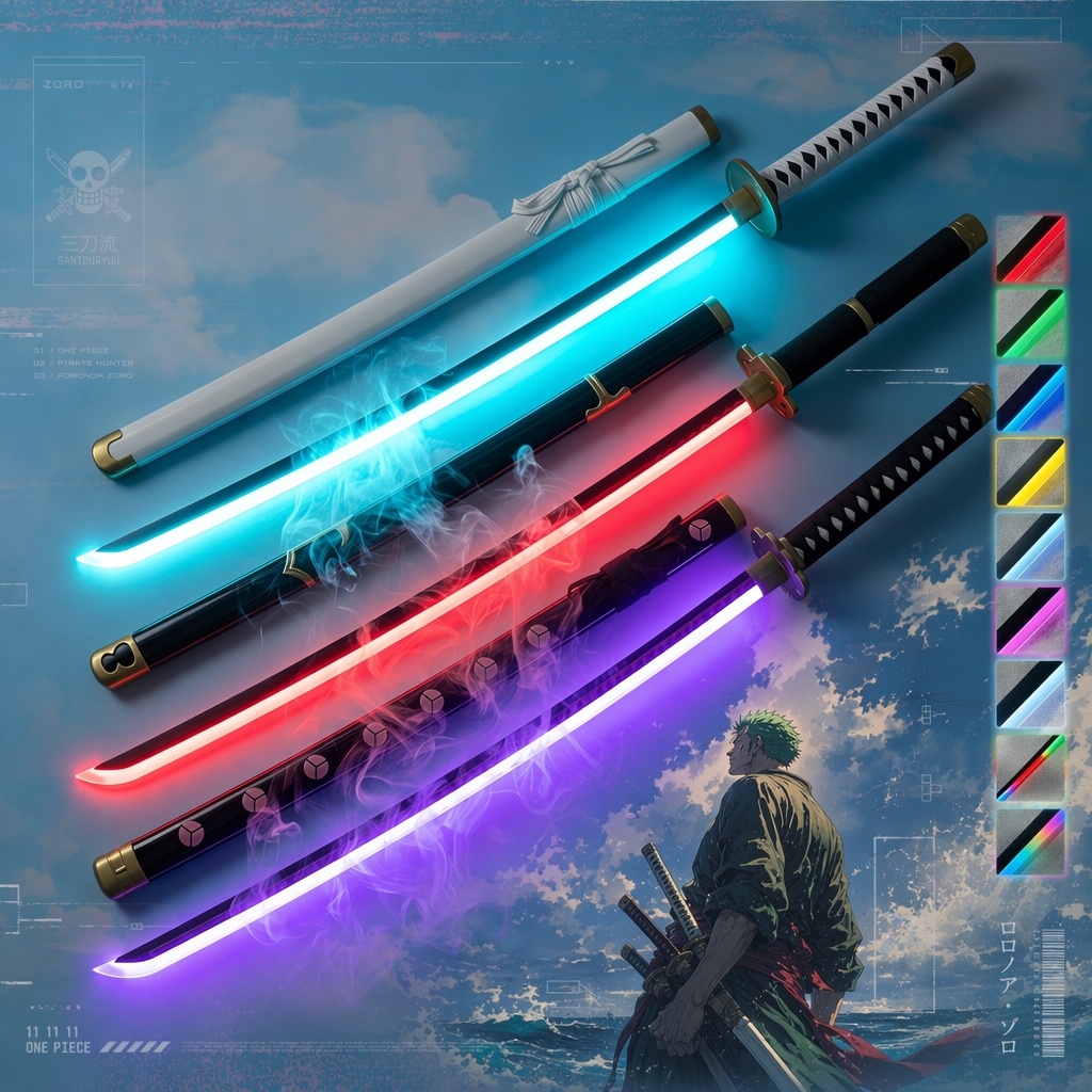 Cosplay Prop Katana - 40 inç Tek Parça Roronoa Zoro