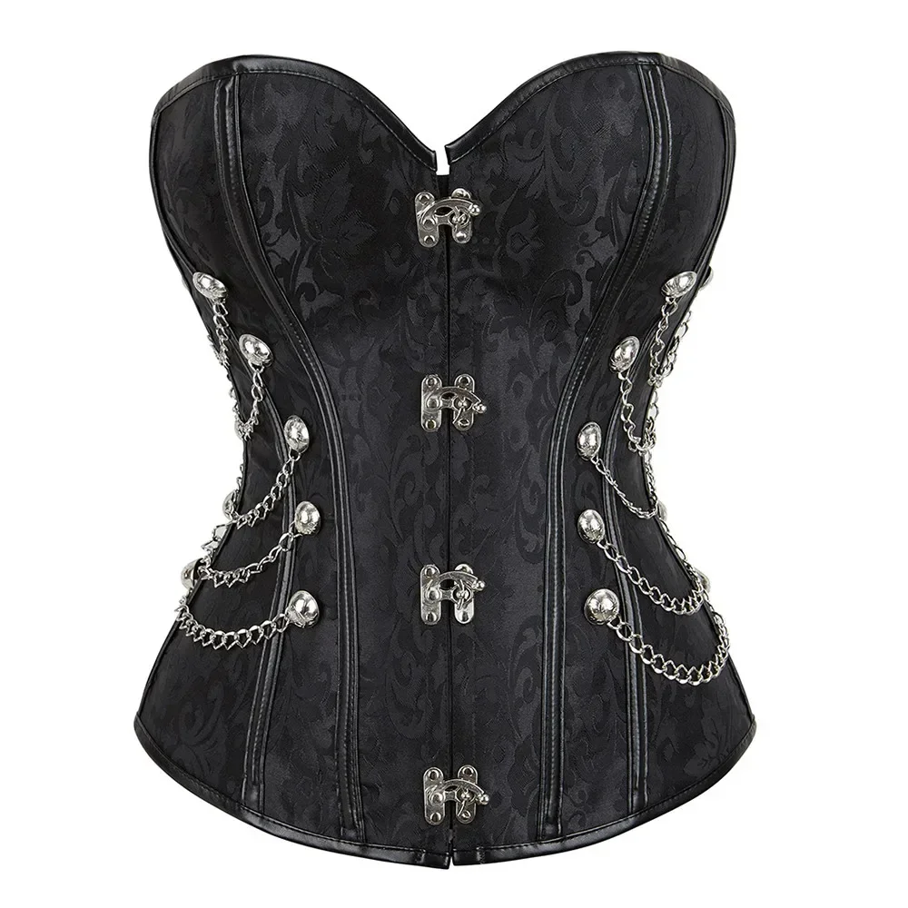 Boning Corset Steel - Ortaçağ Steampunk Overbust Korse Retro Gotik
