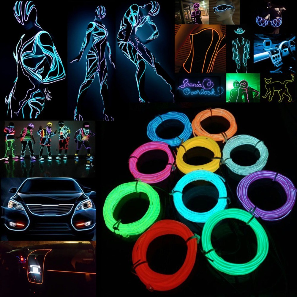 Led El Wire - Glow EL tel kablo LED Neon