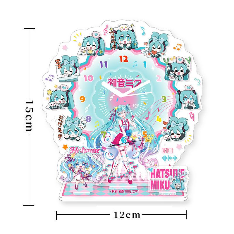 Acrylic Cosplay Prop - Hatsune Miku Anime Akrilik Saat Standı
