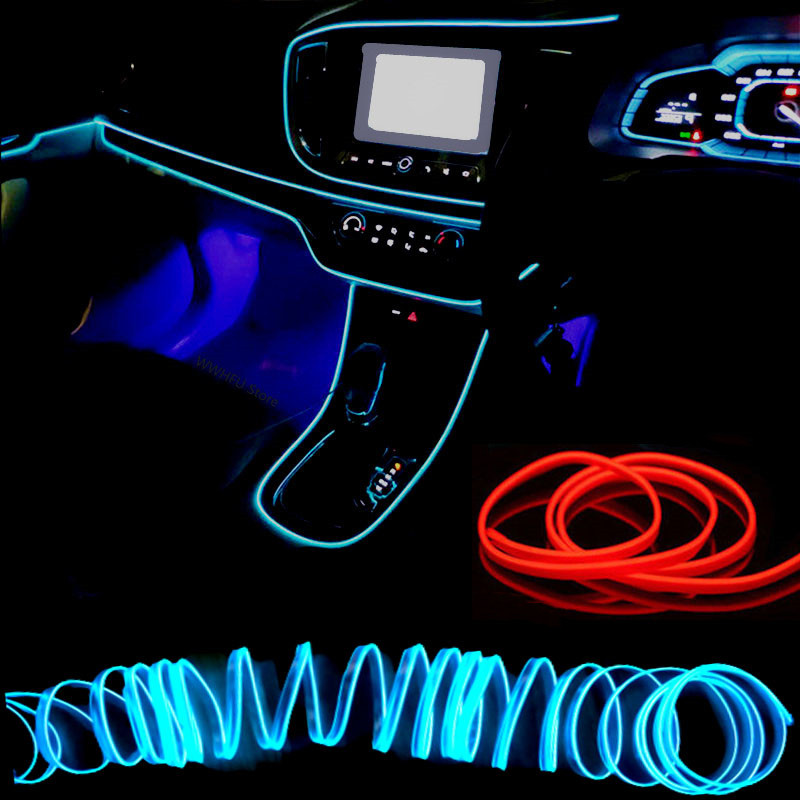 Led El Wire - 1/3/5m Araba İç Ambiyans Aydınlatma LED