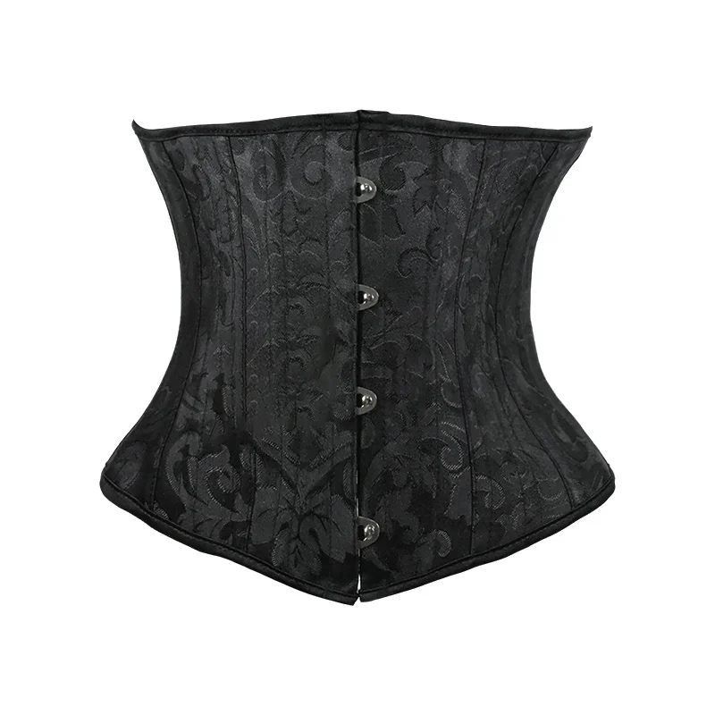 Boning Corset Steel - Underbust Beyaz Siyah Korse Kadın Kemer