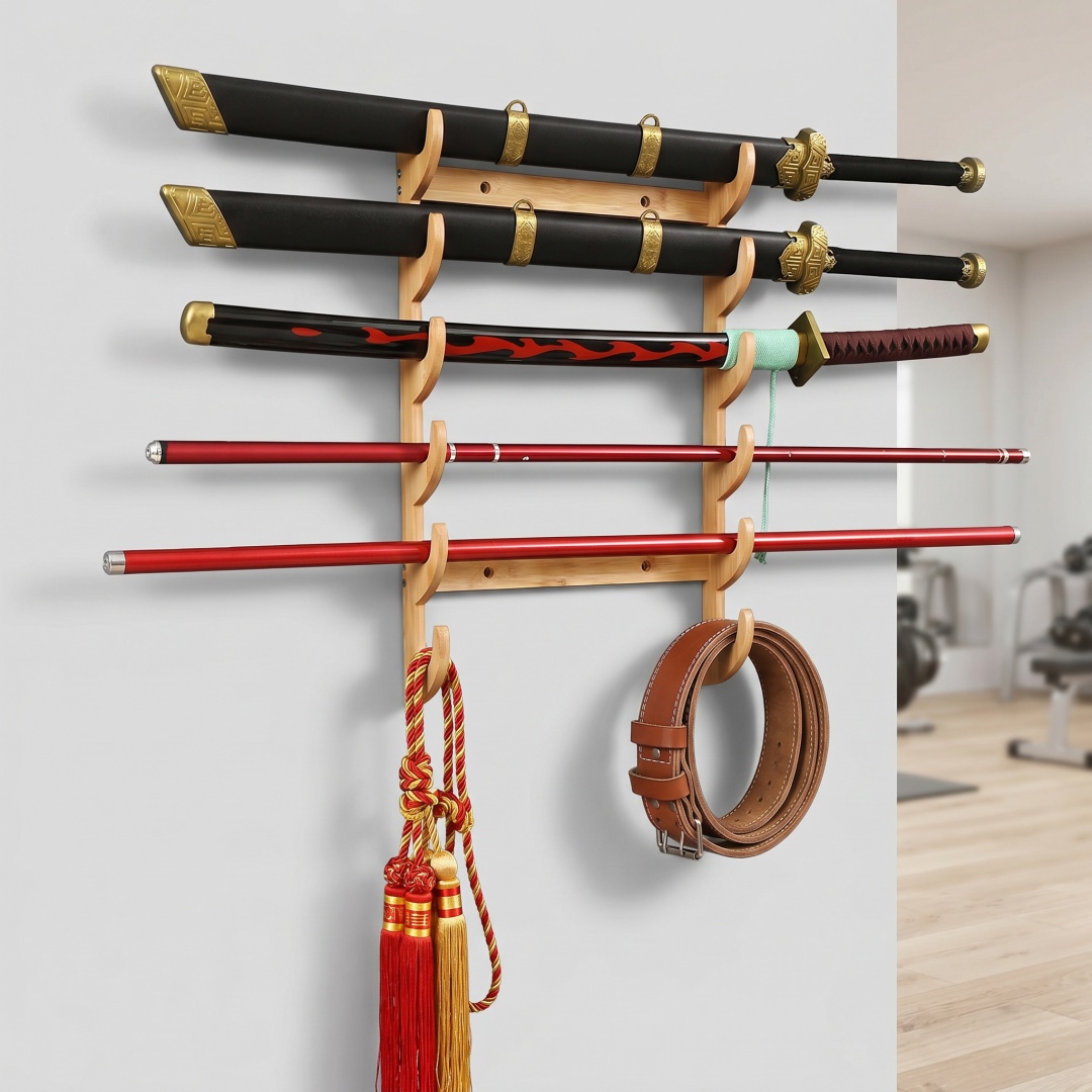 Cosplay Prop Katana - 8 katmanlı duvar kılıç depolama rafı