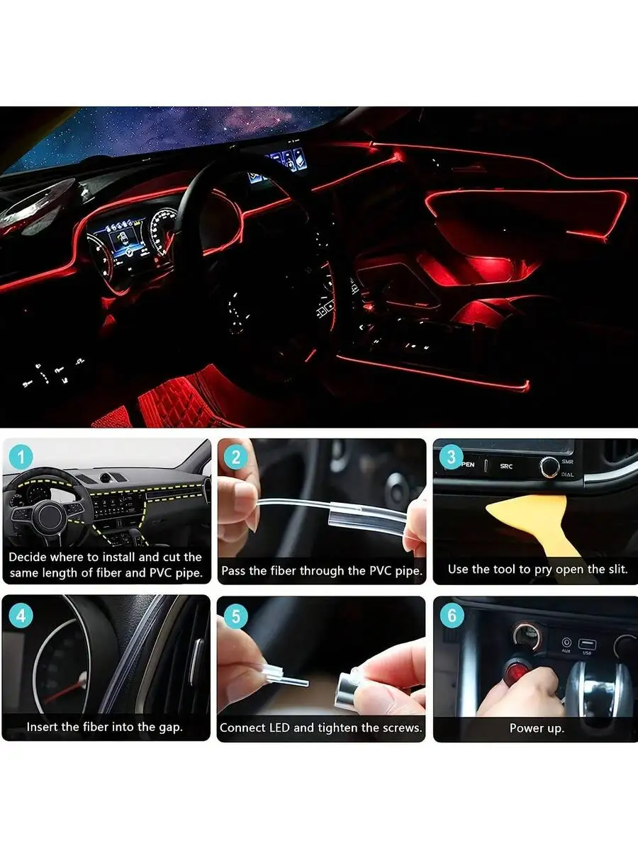 Araba İç Aydınlatma Lambaları, - Led El Wire incelemesi ve fiyatı
