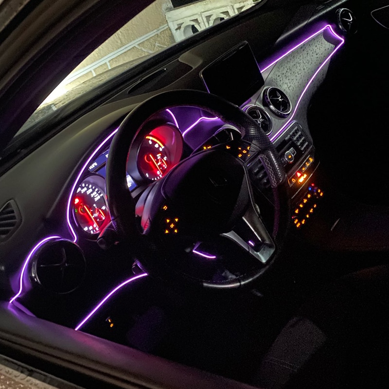5m araba iç atmosfer aydınlatm - Led El Wire incelemesi ve fiyatı